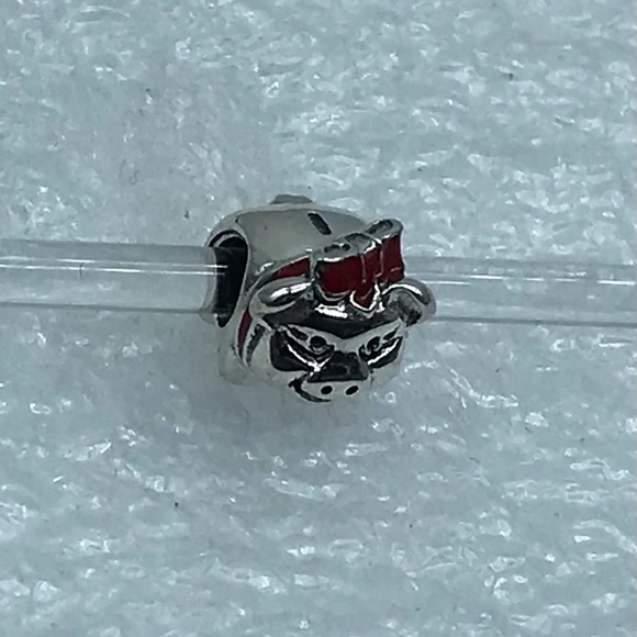 Pandora Lucky Piggy Bank Pig Red Bow Silver S925 ALE Charm 791809ENMX A30-9 - Picture 3 of 4